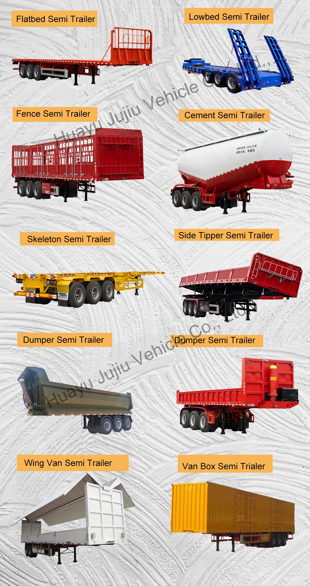 High Quality Tipper/Dump Trailer with Draw Bar Semi Trailer