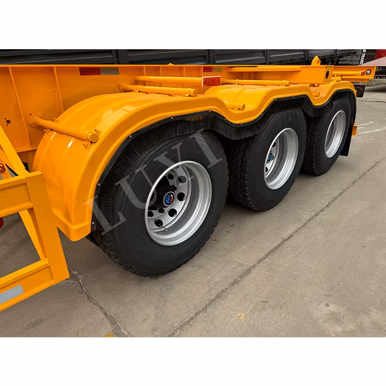 Três eixos 20FT/40FT contêiner chassi esqueleto semi-reboque esquelético