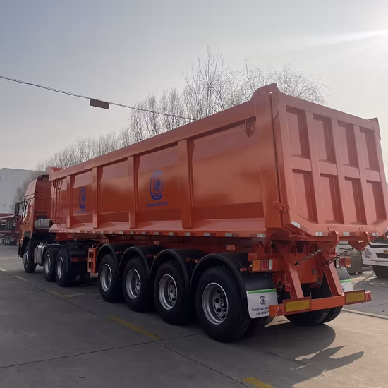 Preço de fábrica 4 eixos traseiro caminhão basculante reboque caminhão basculante semi-reboque reboque caminhão basculante