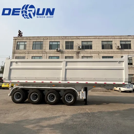 caminhão basculante hidráulico traseiro em forma de U de 35cbm que derruba semi reboque