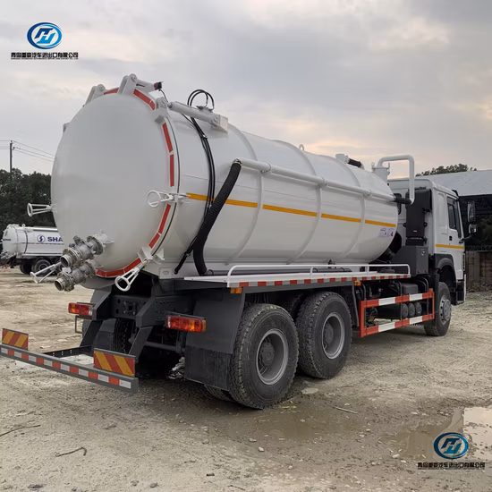 Caminhão-tanque de vácuo de 10 metros cúbicos Sinotruk HOWO 12, 000 litros de lama de sucção de esgoto a vácuo caminhões de esgoto Rhd